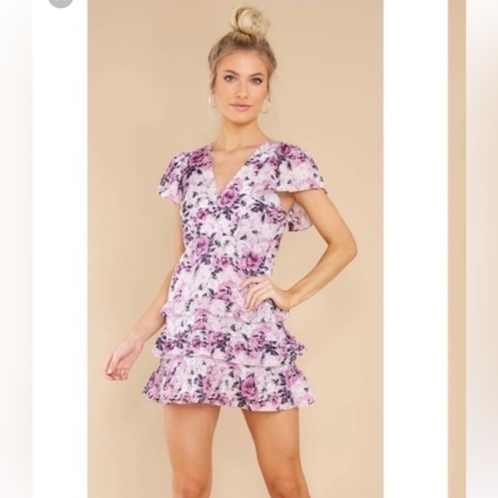 Loveshackfancy Higgins Tiered Cotton-Silk Mini Dress BNWT